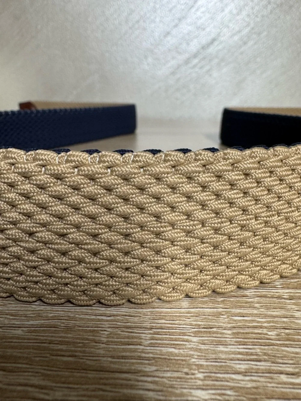 Men's Dockers® 2-in-1 Reversible Khaki/Navy Stretch Braided Web Mens Belt Sz XL